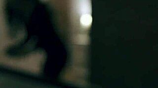 Brunette in wild threesome with guy and Aura doll action.