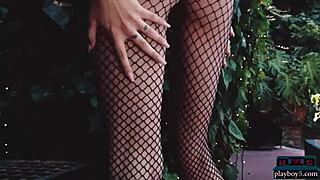 Shannon Hades, big hairy bush MILF, shows her round ass and pussy for Playboy centerfold!