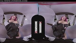 dino crisis cosplay vr starring anna bell peaks getting her juicy pussy penetrated hardcore