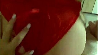 she fucked her friend with lace panties on, caressing his hole