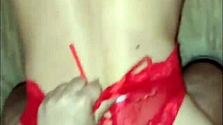 she fucked her friend with lace panties on, caressing his hole