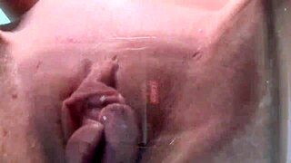 Petite Teen 18+ Rubs Shaved Pussy on Glass Table for Free