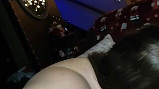 Wife gives christmas blowjob after striptease?