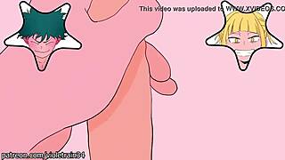 Deku masturbates then fucks Himiko Toga?