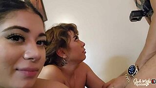 Latina pornstar gets fucked spanked until ass red with blowjob creampie