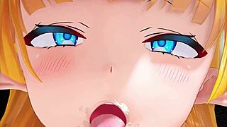 Hey, This Elf Hentai Has So Much Hot Ass And Cum Action Going On, It's Crazy!