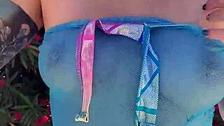 Big Tits Tattoo Teasing In Bed With Toys And Orgasm.