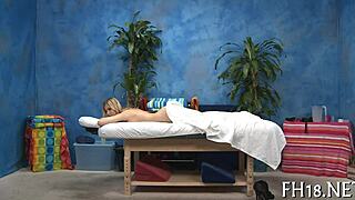 Relaxing massage turns into passionate porn scene.