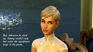 Sims 4 mod adds new tits to Tammy in 3D hospital setting with interracial patient and doctor roles