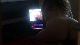 I hid behind a door and caught my stepsister watching porn