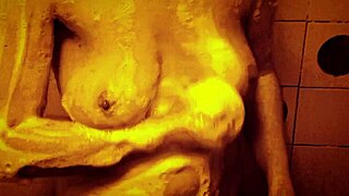 have you seen this sexy milf in the shower, bathing with slow motion, showing her ass and nipples?