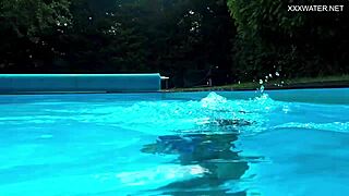 half russian and spanish chick irina cage nude swimming