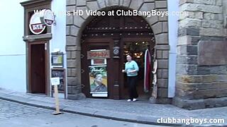 Horny bareback exhibitionist twinks rimming and fingering