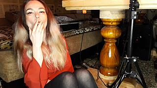 Wife Smokes A Cigarette!