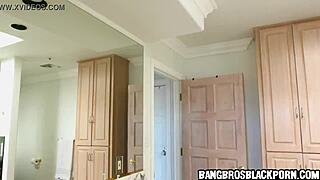 Black gangbang with stepdad in the family home