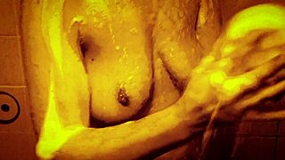 have you seen this sexy milf in the shower, bathing with slow motion, showing her ass and nipples?