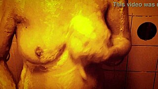 have you seen this sexy milf in the shower, bathing with slow motion, showing her ass and nipples?