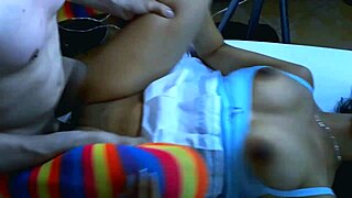 Latina Teen Accidentally Rubs Against Boy In Tight Staircase, Leading To Intense Orgasm