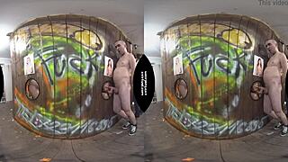 Virtual gloryhole orgy in 180° with stunning blonde and brunette milfs enjoying wild group blowjobs.