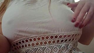 Playing with big nipples leads to orgasm