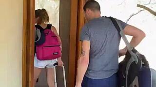 double blowjob in public shower with black guy