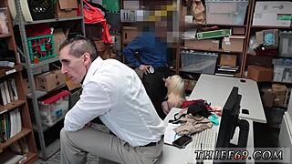 blonde teen 18+ seduces black cop for hardcore action