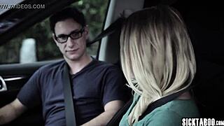 fake driving instructor fucks petite blonde teen 18+ with small tits and big ass outdoor