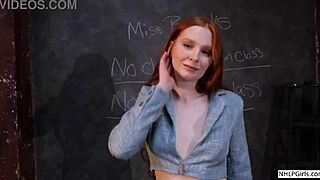Jessica Brooks plays the naughty teacher in hot heels.