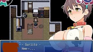 Yo, check this cute cowgirl giving a hot titjob in hentai game ep 2!