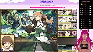 Vtuber Lewdneko Plays Evenicle Part 12 In Her Cute Outfit.