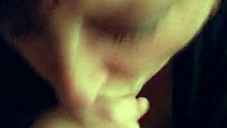 My step aunt expertly sucks me off