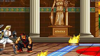 Sophitia battles in the tower of babel orgy.