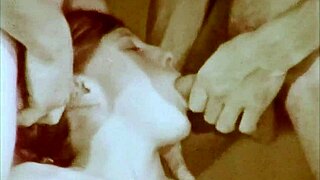 vintage sailor sharing girlfriend with shipmates in hot 4some