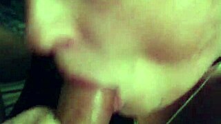 My step aunt expertly sucks me off