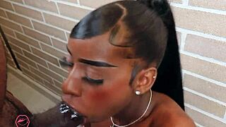 Wow! Baddies Blow Petite Victoria Mendoza with Monster Cock!