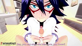 Kayama Nemuri gives a boobjob and gets fucked in Boku no Hero! 😏