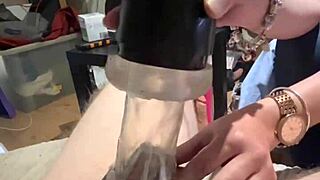 my caged cock gets teased and denied in fleshlight sleeve