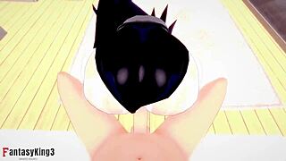 Kayama Nemuri gives a boobjob and gets fucked in Boku no Hero! 😏