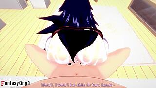 Kayama Nemuri gives a boobjob and gets fucked in Boku no Hero! 😏