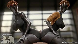 ballerina twins showcase moves in 3d sex compilation