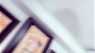 wanna watch this hot teen shemale stroke her cock?