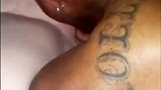 tattooed ebony guy dives into her fat pussy with his tongue, cheating pov style. 😏