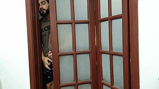 Friend's Big Cock Cumshot in Dorm