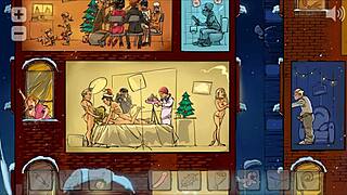 christmas eve in metropolis xmas hentai pornplay santa got stuck while delivering dildo toys