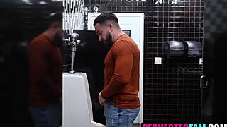 Step Sibling Fuck in Public Toilet, Nearly Caught!