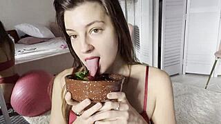 i can’t stop staring at melena maria rya in that hot red lingerie, her shaved body is pure fire!