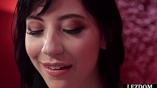 Pierced Babe Receives Lesbian BDSM Spanking And Anal.