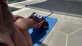 Ebony teen bent over in doggystyle webcam fuck