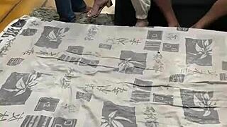 bella married woman in lingerie doing anal gangbang with friends