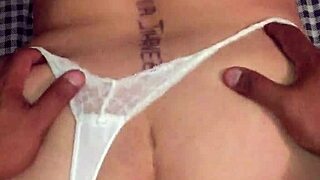 opening my wife's big ass in lingerie